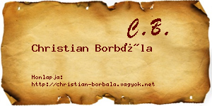 Christian Borbála névjegykártya